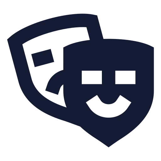 Drama Icon in Solid Sharp style