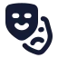 Drama icon with solid standard style