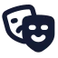 Drama icon with solid standard style