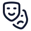 Drama icon with stroke standard style