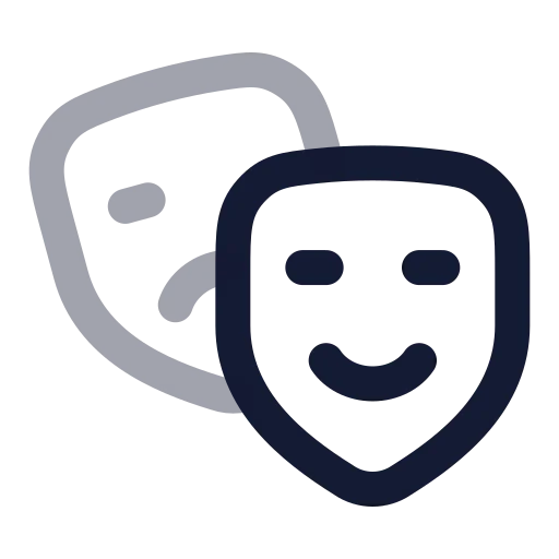 Drama Icon in Twotone Rounded style