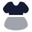 Dress icon with bulk rounded style