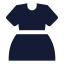 Dress icon with solid sharp style