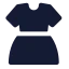 Dress icon with solid standard style