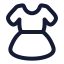 Dress icon with stroke rounded style