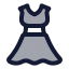 Dress icon with duotone rounded style