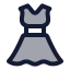 Dress icon with duotone standard style