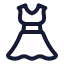 Dress icon with stroke rounded style