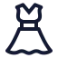 Dress icon with stroke sharp style