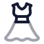 Dress icon with twotone rounded style
