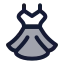 Dress icon with duotone rounded style