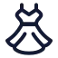 Dress icon with stroke rounded style