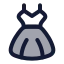 Dress icon with duotone rounded style