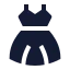Dress icon with solid sharp style