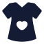 Dress icon with solid sharp style