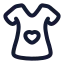 Dress icon with stroke rounded style