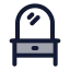 Dressingtable icon with duotone standard style