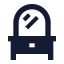 Dressingtable icon with solid sharp style