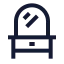 Dressingtable icon with stroke sharp style