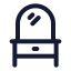 Dressingtable icon with stroke standard style