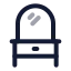 Dressingtable icon with twotone rounded style