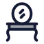 Dressingtable icon with duotone standard style