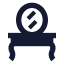 Dressingtable icon with solid sharp style