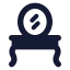 Dressingtable icon with solid standard style