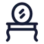 Dressingtable icon with stroke rounded style
