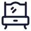 Dressingtable icon with stroke rounded style
