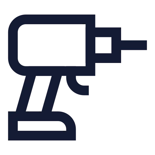 Drill Icon in Stroke Sharp style