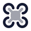 Drone icon with bulk rounded style