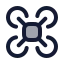 Drone icon with duotone rounded style