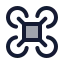 Drone icon with duotone standard style