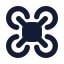 Drone icon with solid rounded style