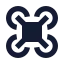 Drone icon with solid sharp style