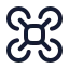 Drone icon with stroke rounded style