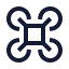 Drone icon with stroke sharp style