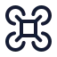 Drone icon with stroke standard style
