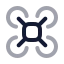Drone icon with twotone rounded style