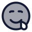 Drooling icon with duotone rounded style