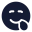 Drooling icon with solid rounded style