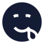 Drooling icon with solid sharp style