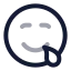 Drooling icon with twotone rounded style