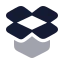 Dropbox icon with bulk rounded style