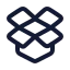 Dropbox icon with stroke rounded style