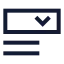 Dropdownfieldtype icon with stroke sharp style
