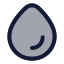 Droplet icon with duotone rounded style