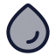 Droplet icon with duotone standard style
