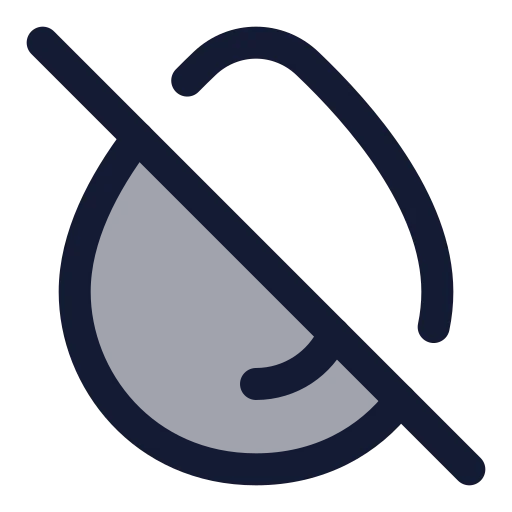 Droplet Off Icon in Duotone Rounded style